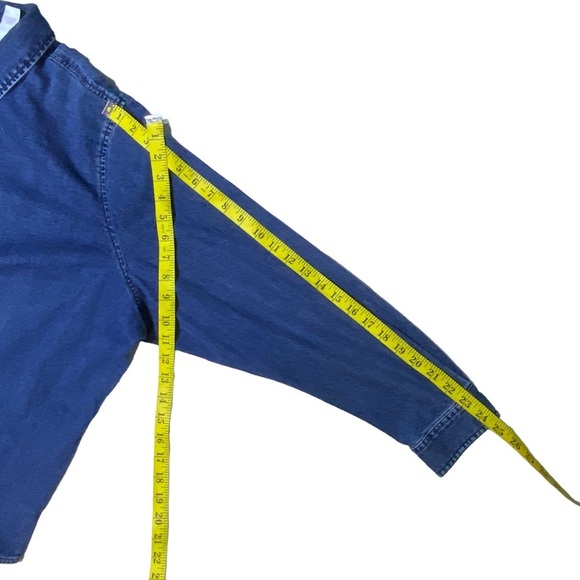 Liz Claiborne Denim Jacket Shirt Cinch Back Medium Wash Women Plus 3X - Picture 6 of 13